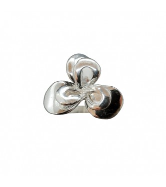 R002157 Handmade Sterling Silver Ring Flower Genuine Solid Stamped 925 Empress